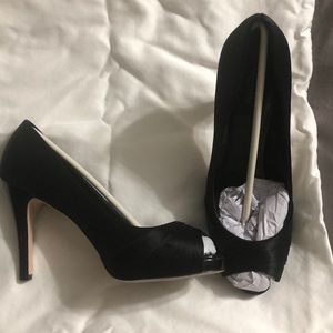 Brand new dressy open toe satin heels
